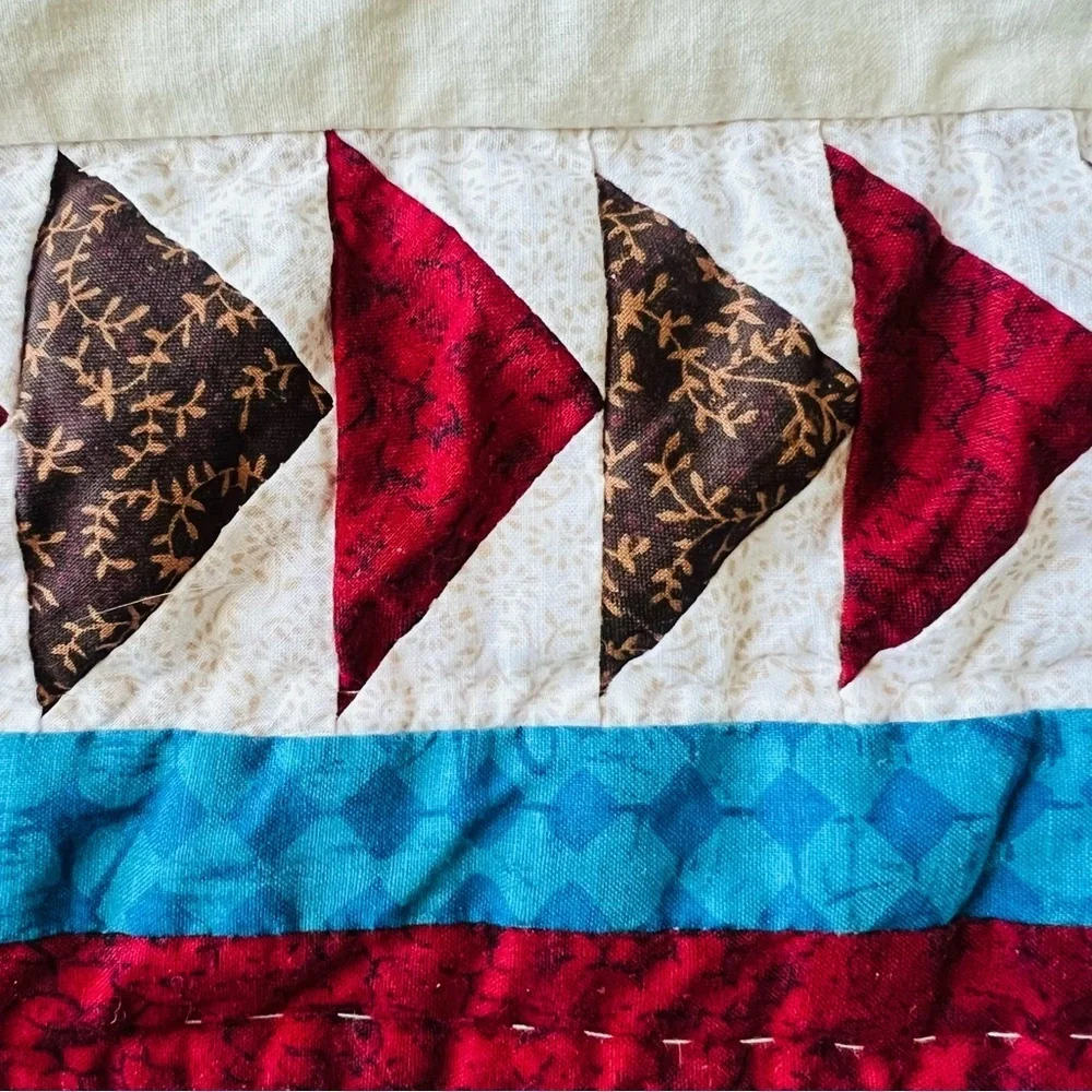 Patchwork  Wall Hanging Cotton Horses Quilt .